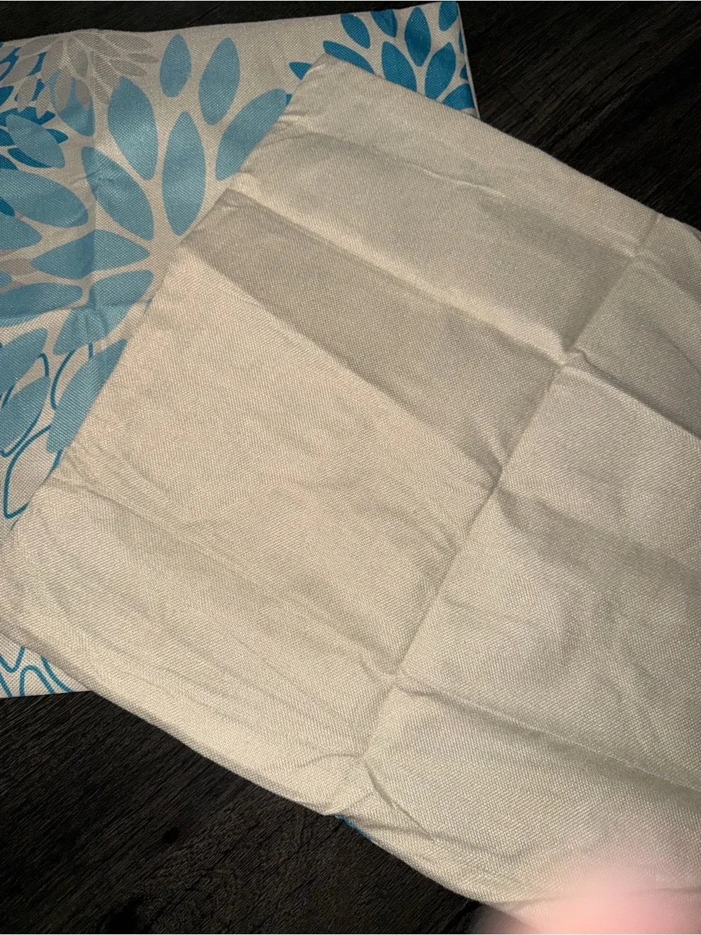 Blue Floral Decorative Throw Pillow Covers